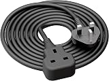 LIPWEL Single Extension Lead 6ft 13A Outdoor Power Cable Black