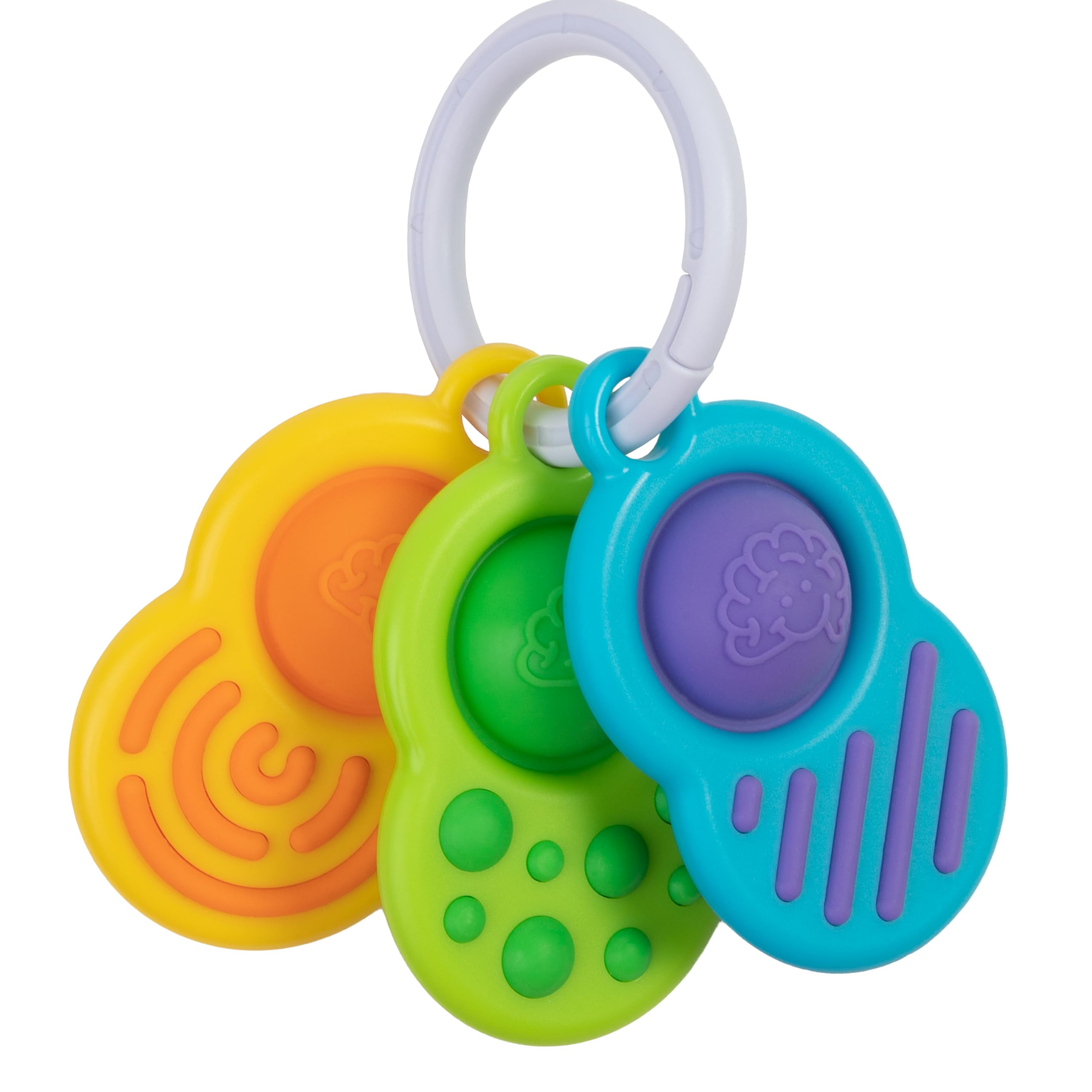 Fat Brain Toys Dimpl Clutch - Popping Sensory Take-Along Toy & Teether for Babies