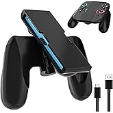 FUNDIARY Charging Grip, Ergomonic Comfort Grip for Nintendo Switch 2 Controllers, Portable Charger Dock with USB Type-C Cable and LED Light Indicators, High Speed Charge While Play