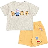 Disney T-Shirt and Shorts Outfit Set Newborn to Little Kid Sizes (0-3 Months - 5)