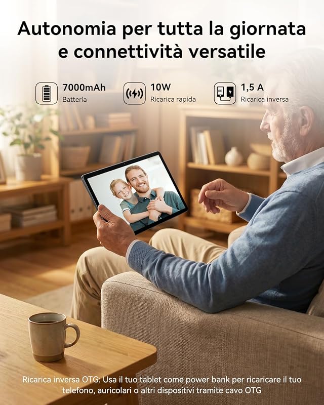 T30 Android 16 Tablet 11 Pollici, 64GB (TF 4TB), Tablet in Offerta