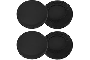 uxcell 4 Pack Stool Covers Round, 16-20 Inch Bar Stool Covers Washable Dustproof Slipcover Seat Cushion with Elastic for Bar Kitchen Living Room Decor, Black