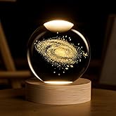 COQIRAUSEN 3D Galaxy Crystal Ball, 2.4 inch Universe Gifts Decorative Quartz Glass Ball, Space Astronomy Decor Present Glass Sphere, Physics Display Sculpture Home Decor Crafts for Office Desk Home