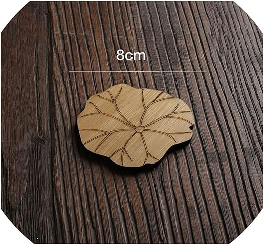 Amazon Com Water Lily Lotus Drink Coasters Mat Wooden Round Cup