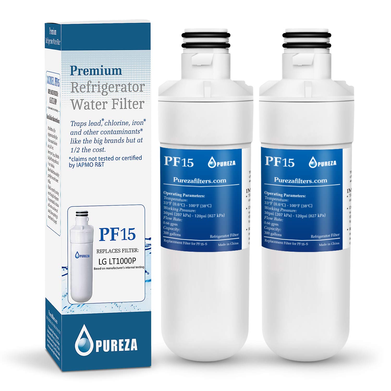 2 Pack Refrigerator Water Filter Fits LG LT1000P MDJ64844601 Kenmore 469980 840814145968 eBay