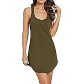 Vrtige Women's Tank Nightgown Sleeveless Racerback Sleepwear Scoop Neck Full Slip Chemise Nightdress