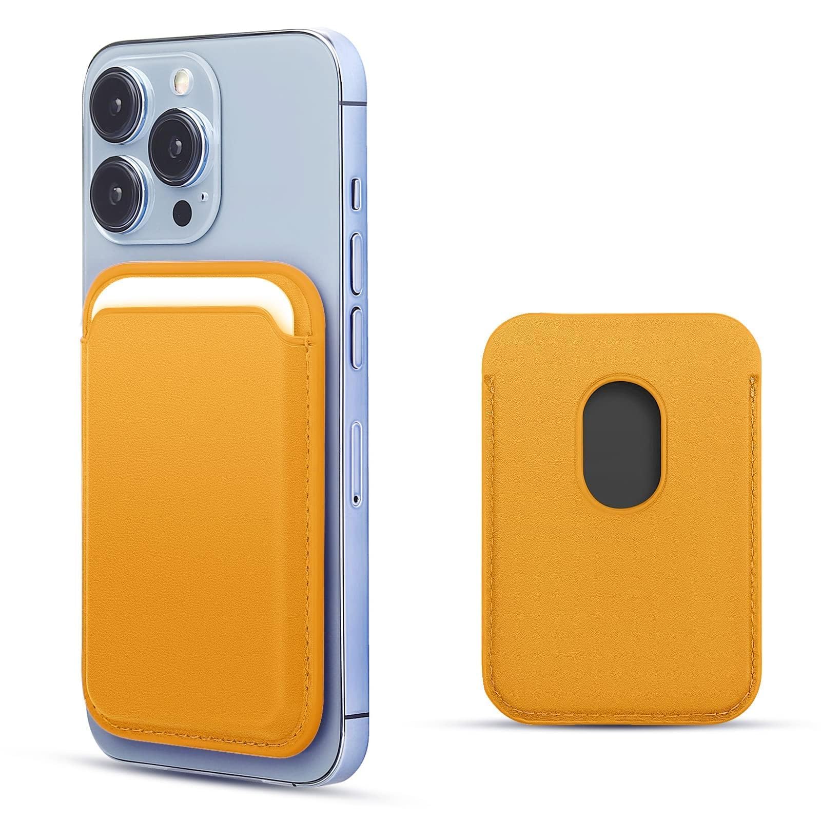 WALLFID Magsafe Wallet Leather Compatible with iPhone 17/16/15/14/13/12 Pro/Max/Plus/Mini/,Card Holder with RFID and Mag-safe Magnet (Gold Brown)