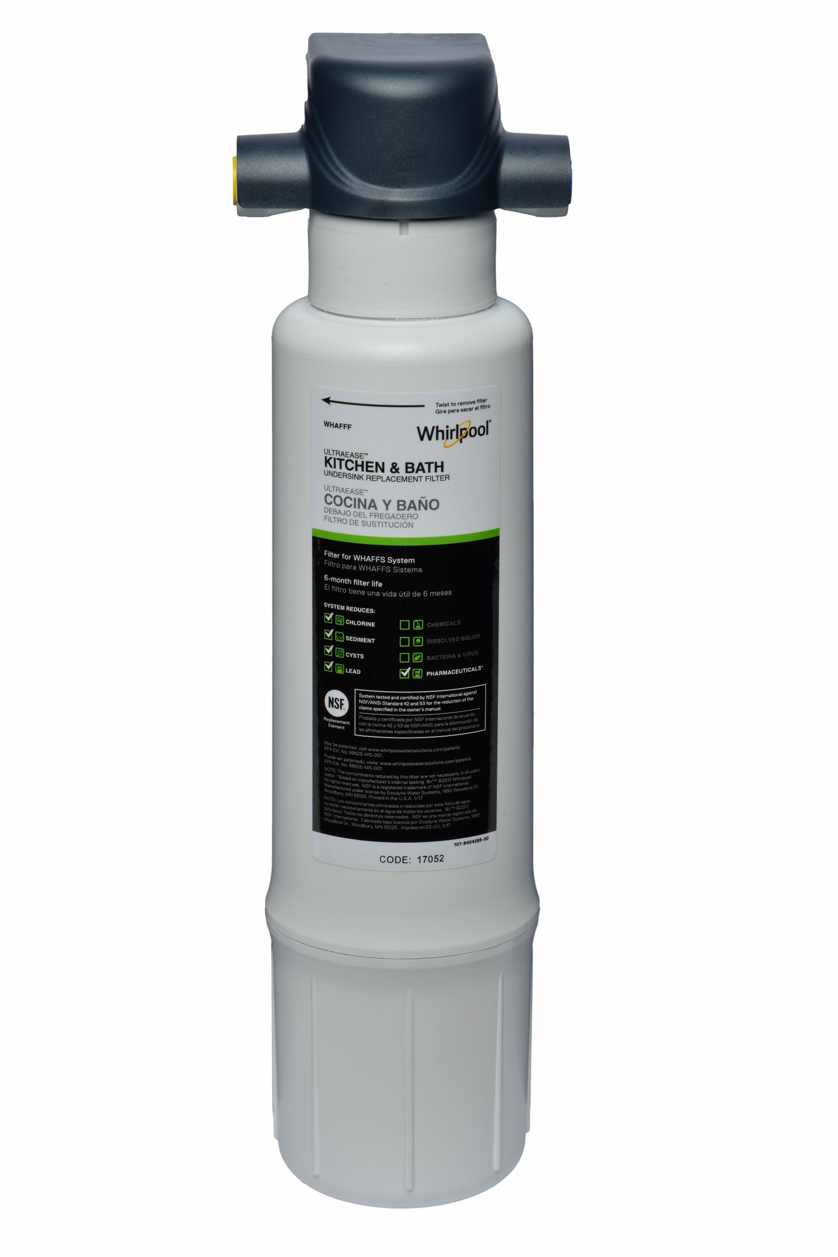 Whirlpool WHAFFF Water Filter, White, 1 Count (Pack of 1)