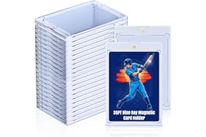 Mcbazel 35pt Magnetic Card Holder Collectible Card Case Protector Magnetic Trading Card Case Card Protector Case for Trading 