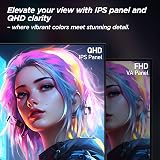 KOORUI 27" QHD 1440P IPS Gaming Monitor 1ms 170Hz HDR400 Adjustable Stand view 6