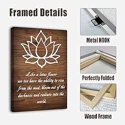 LZIMU Lotus Flower Canvas Wall Art Inspirational