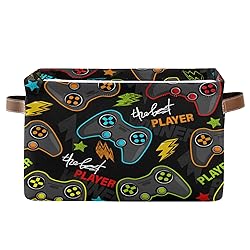 WELLDAY 2PCS Storage Basket Gamepad Large Foldable