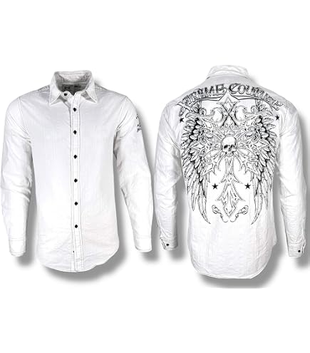 affliction dress shirts Men's Button Down Woven El Dorado L Black : Clothing, Shoes & Jewelry Color_NVY Eton White Signature Twill The breathable cotton construction Color:Crazy Horse