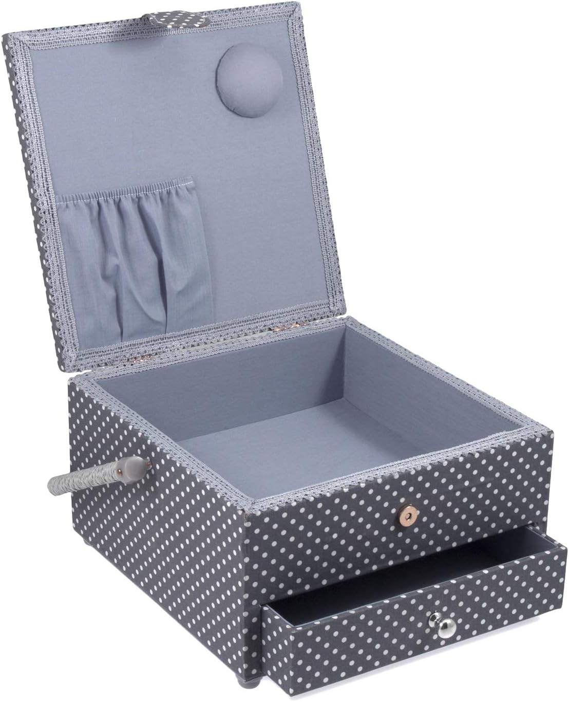 Hobby Gift MRLDĤ Large Sewing Basket with a Pull-Out Draw in a Colourful Design, Ideal for Quilting Sewing, Crafting, Crochet - Image 3
