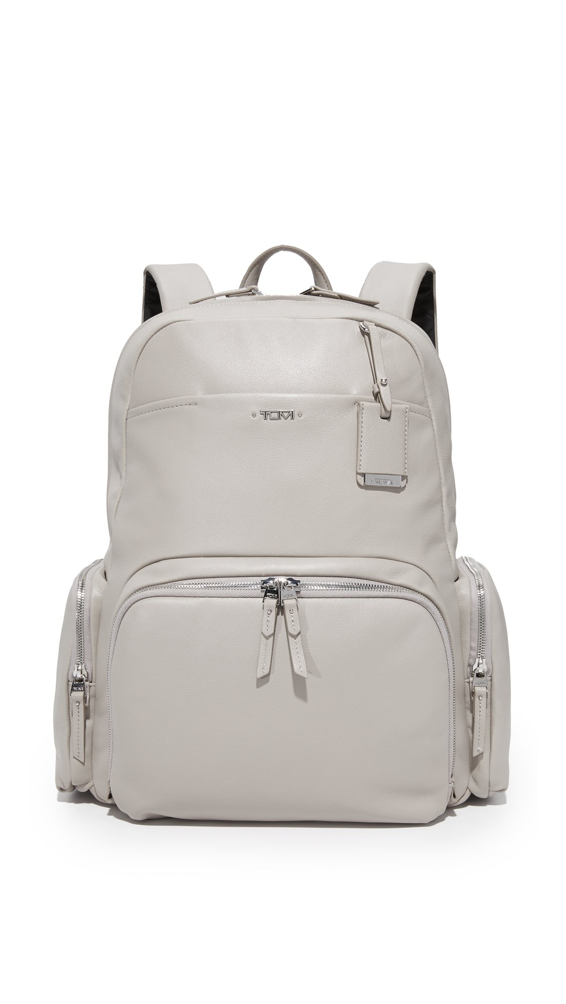 TUMI Women's Voyageur Leather Backpack, Grey-Calais, One Size
