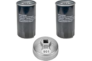 Mikatesi 2Pack 122-0836 Oil Filter & 420-0577 122-0836 Oil Filter Wrench Kit Fits for RV QG 5500/7000 Series HGJAA HGJAB HGJAC Spin-on Replaces 01220836 B7238 PH2875 PH10027