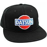 Datsun Baseball Cap - Style A Flat Brim - Snap Back - Black Hat