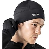 TSLA Men and Women Thermal Fleece Skull Cap, Winter Ski Cycling Under Helmet Liner, Running Beanie Hat