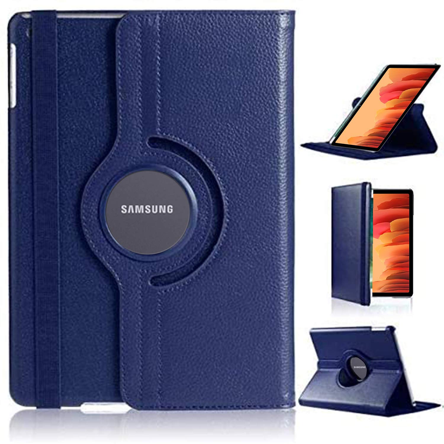 DN Technology Case For Samsung Galaxy Tab A7 10.4 inch 2022/2020 Multi Angle 360° Rotating Smart Folio Protective Tablet Cover (SM-T509/T500/T505/T507) (BLUE)