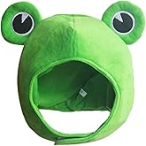 Soarsue Cute Plush Frog Hat Cap for Halloween Costume Cosplay Party