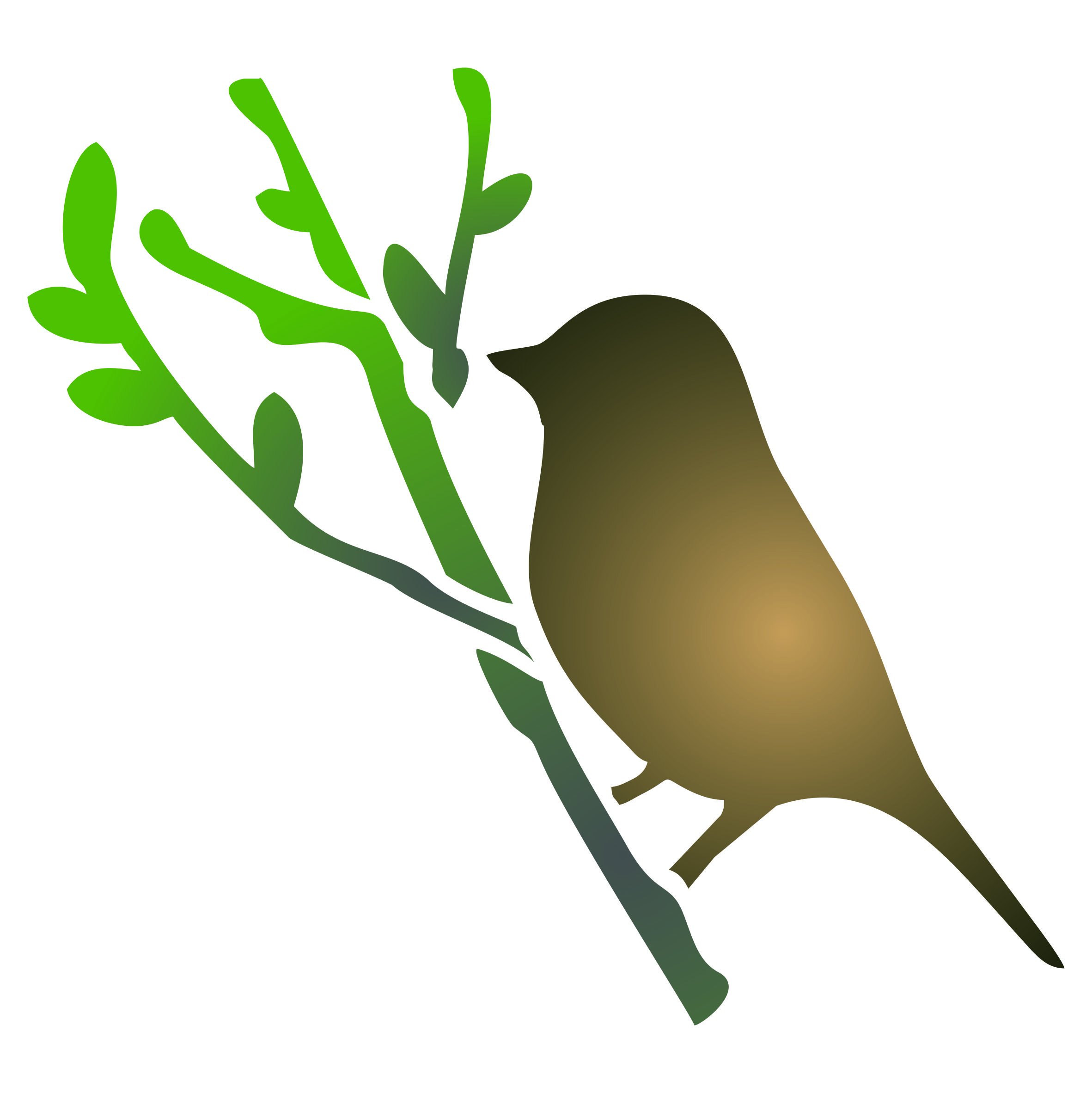 Bird Stencil - 8.25 x 7.5cm (S) - Reusable Bird Branch Silhouette Wall Stencil Template