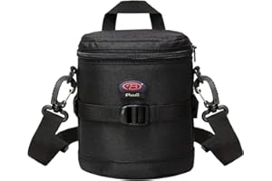 BPAULL Camera Lens Case DSLR Camera Lens Bag Fits for Canon Nikon Pentax Sony Olympus Panasonic and Other Camera Lens