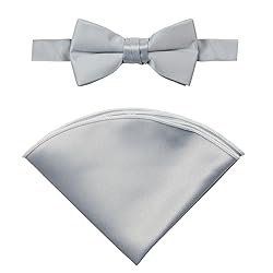Spring Notion Boys' Satin Bow Tie and Handkerchief
