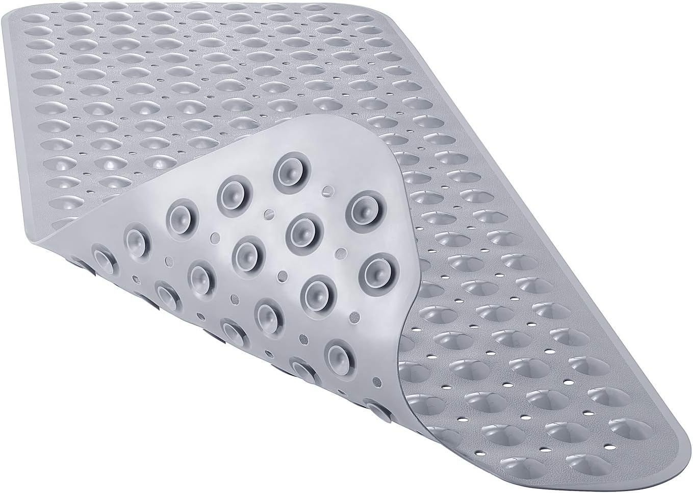 YINENN Bath Tub Shower Mat 40x16 Inch Non-Slip and Latex Free,Bathtub Mat with Suction Cups, Machine Washable Bathroom Mats with Drain Holes (Grey): Health & Personal Care