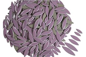 VERZ TILE VerzTile Mosaic Tiles for Crafts - Petal Shaped Ceramic Tile Craft Hobbies & Art Projects 39 Color Options Endless Creativity DIY Design (Purple)