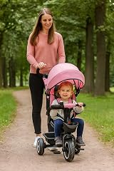 For Your Little One Trike V3 Pink Tricycle with Parent Handle 9m-5y view 7