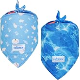 KYEESE 2Pack Dog Cooling Bandana Dog Scarf for Small Medium Large Dogs | Instant Cooling, Adjustable Tie Closure, Lightweight &amp; Breathable, Neck Cooler Wraps for Summer, Gentle on Sensitive Skin