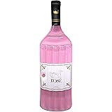 Swimline Inflatable Rose Wine Bottle Pool Float Pink, 92 x 27 inches