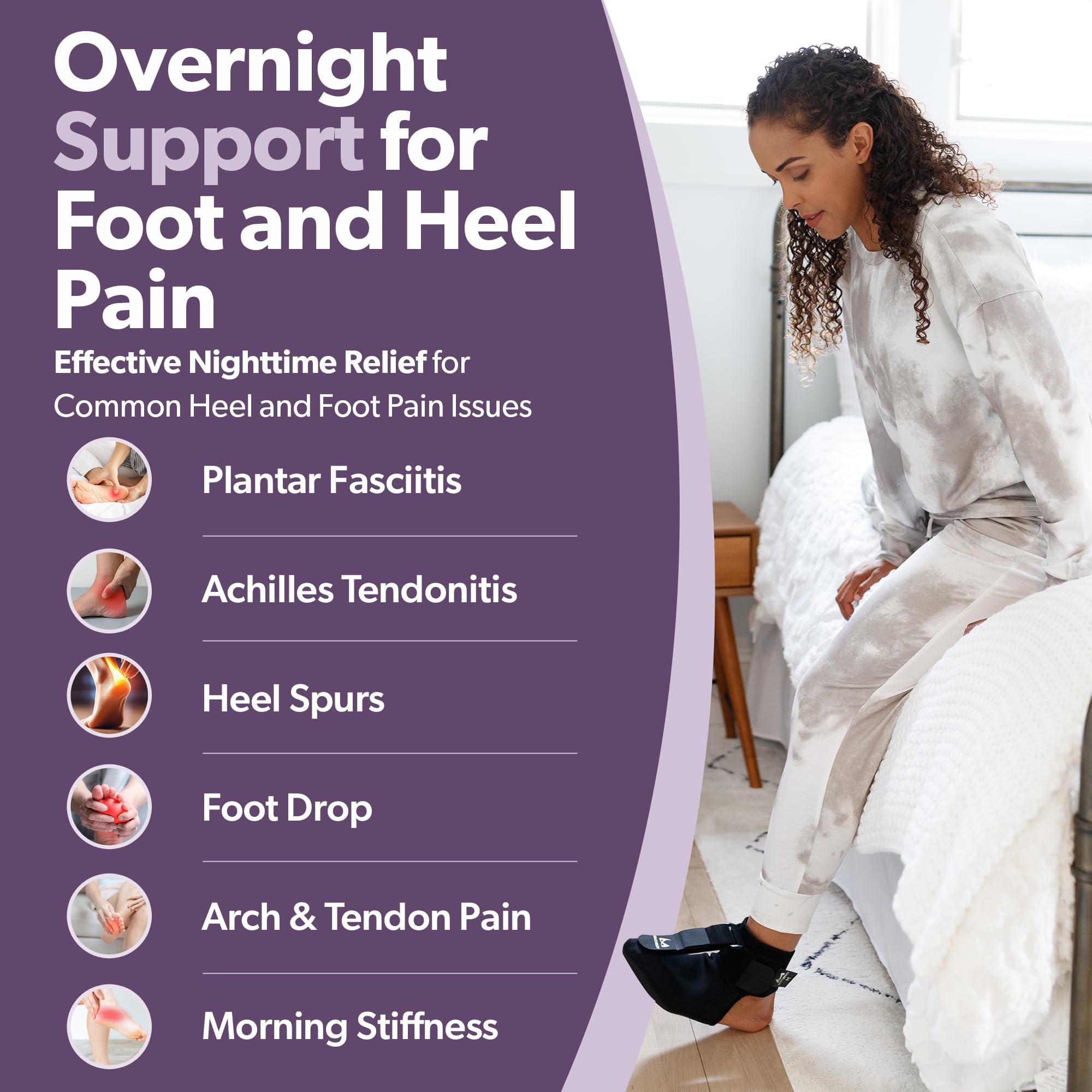 Mua BraceAbility Plantar Fasciitis Night Splint Sock - Soft Plantar ...