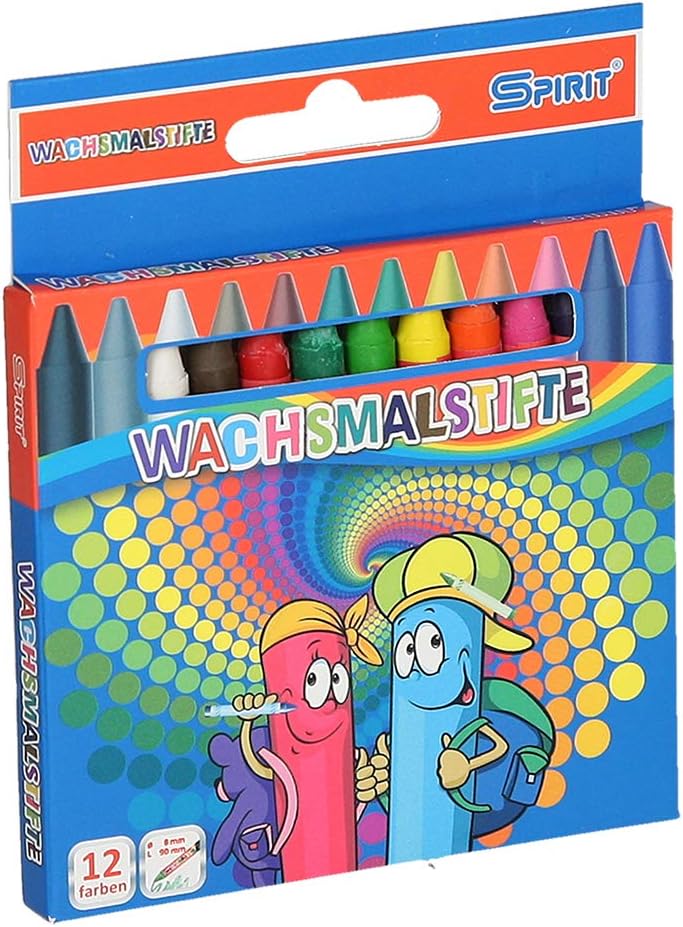 SPIRIT TTS Wachsmalstifte 12/1, Mehrfarbig