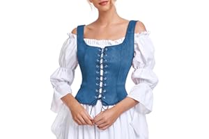 Century Star Renaissance Corset Costume Women Pirate Medieval Viking Floral Top Ren Faire Vest Victorian Plus Size Bodice