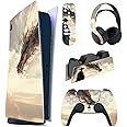 PlayVital Full Set Skin Decal for ps5 Console Digital Edition, Sticker Vinyl Decal Cover for ps5 Controller & Charging Station & Headset & Media Remote - Cloudwalker's Encounter