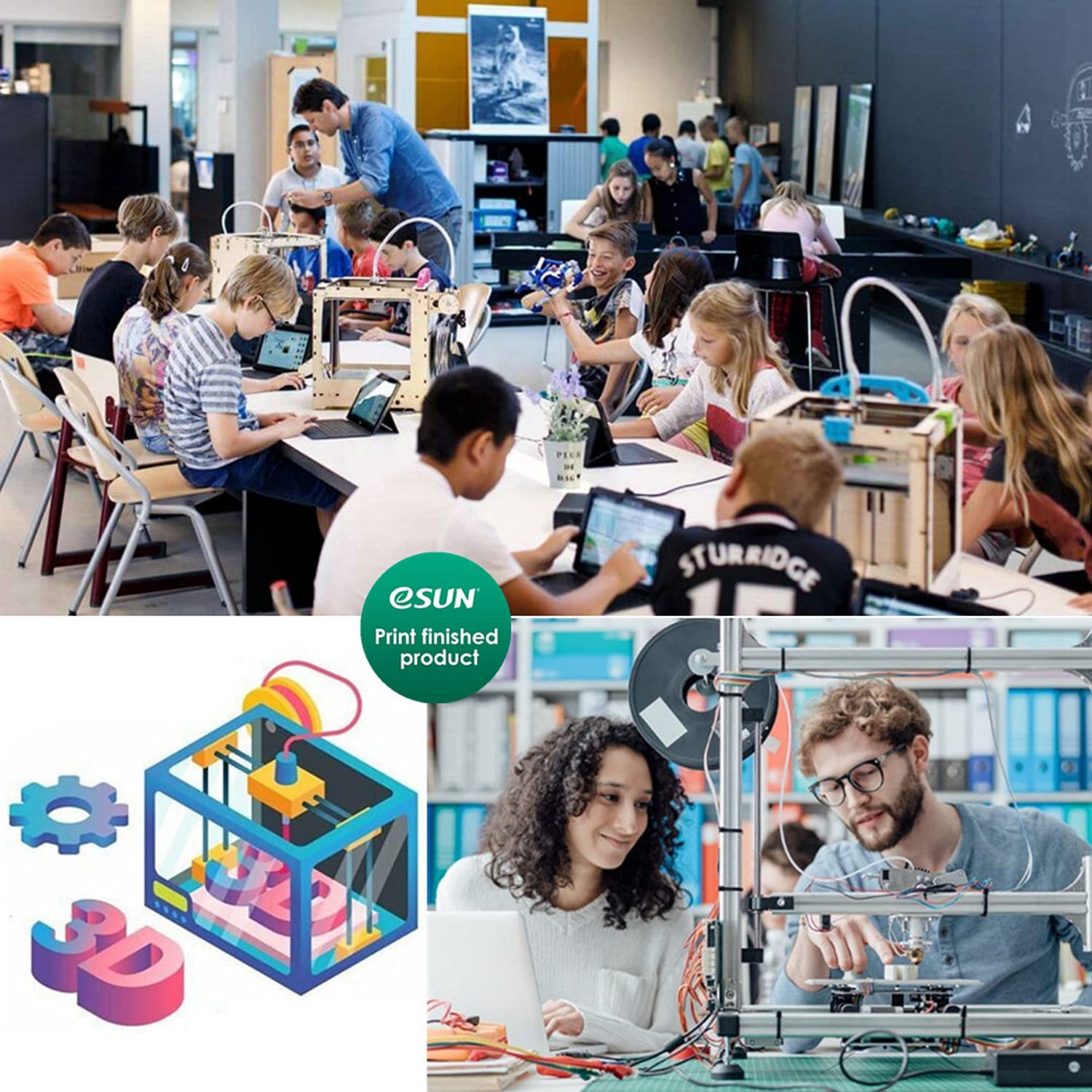 eSUN PLA+ Filament, 1,75 mm, 3D Drucker PLA Plus Filament, Maßhaltigkeit +/- 0,03 mm, 3 kg Spule, 3D-Druck Filament für 3D Drucker, Weiß 7