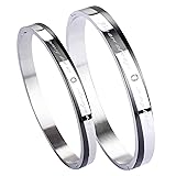 MILAKOO Couples Bracelets Stainless Steel Cuff