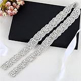 XINFANGXIU 1 Yard Wedding Rhinestone Applique for