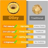 Ollny 200 LED Outdoor Christmas Tree Lights 20m Warm White Remote 8 Modes view 9