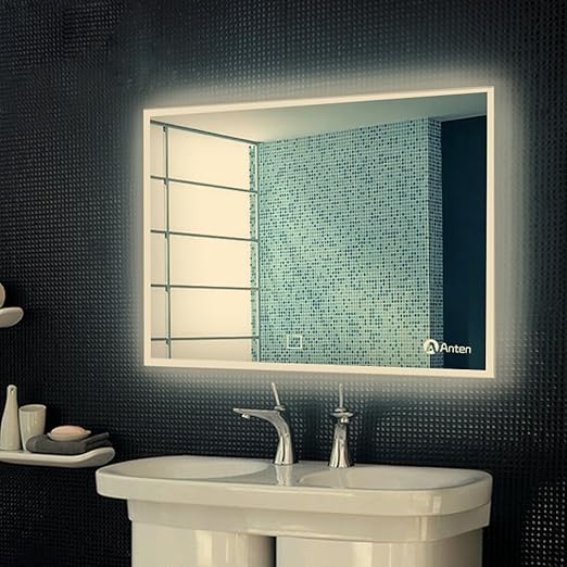 Anten Espejo de baño para tocador y espejo Espejo de baño con LED de