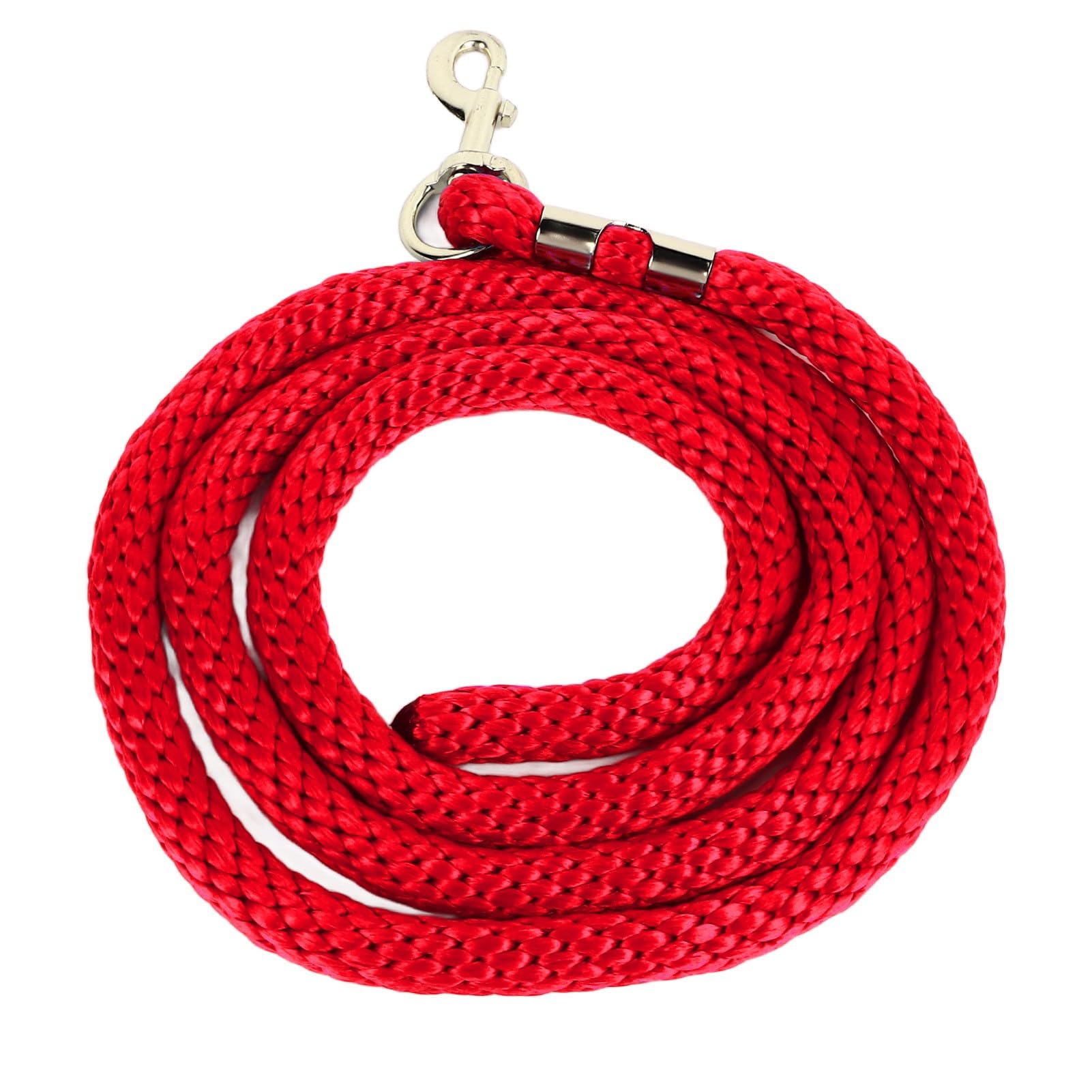 Horse Training Rope, Horse Lunge Line Thickened High Tensile 6.6ft Heavy Duty with Snap for Training (Red)