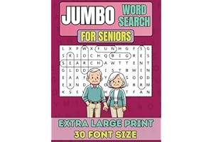 Jumbo Word Search For Seniors: Extra Large Print Puzzles: Eye-Friendly Big Word Find Book With Large 30 Font Size, Designed F