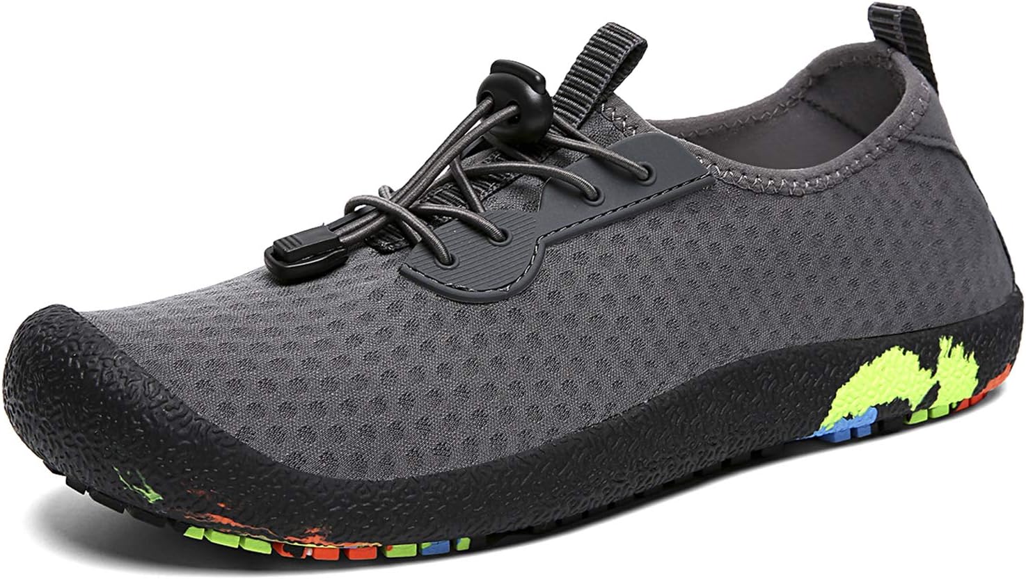 Uminder Mens Water Shoes Breathable Lightweight Beach River Walking Shoe for Fishing Outdoor Grey Size 10