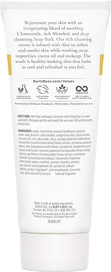 burt's bees chamomile and bark face wash