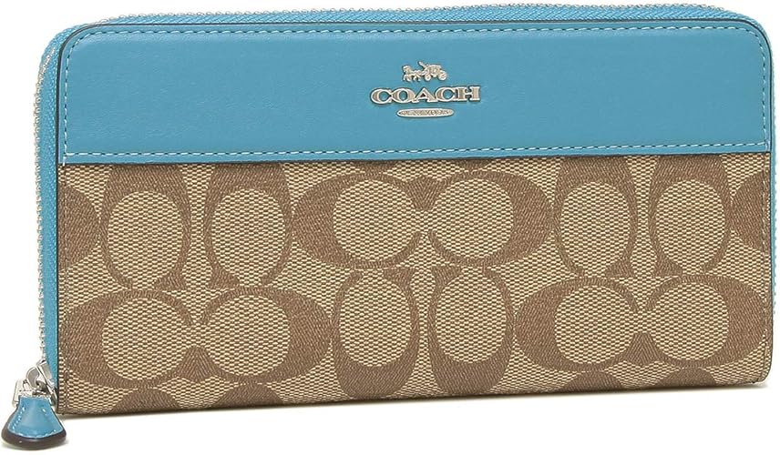Amazon コーチ 長財布 アウトレット レディース Coach Skhaq カーキ ブルー 並行輸入品 Coach コーチ 財布