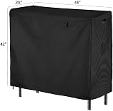AMAGABELI Firewood Log Holder Cover 48"x24"x42" Waterproof 600D view 2