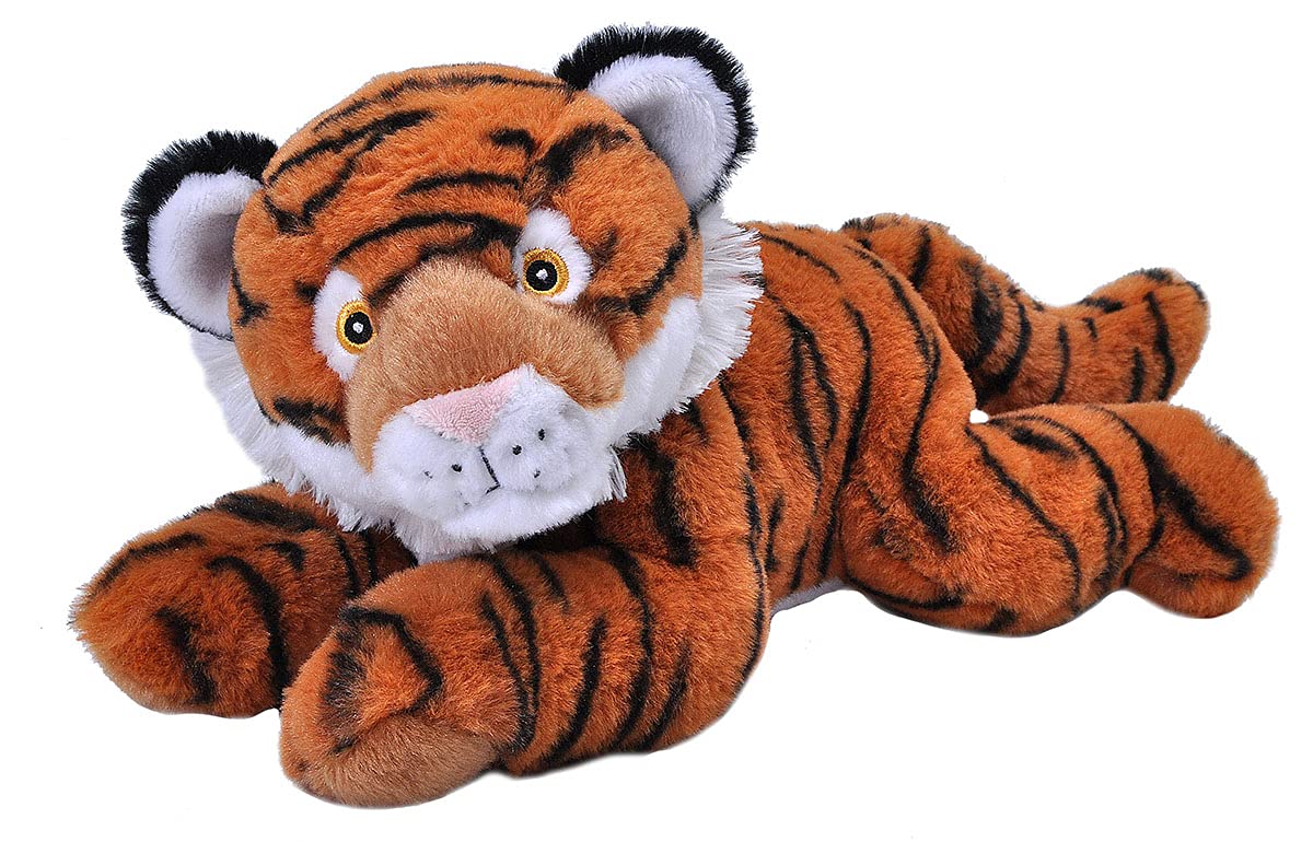 Wild Republic EcoKins Tiger Stuffed Animal 12 inch, Eco Friendly Gifts for Kids, Plush Toy, Handcrafted Using 16 Recycled Plastic Water Bottles