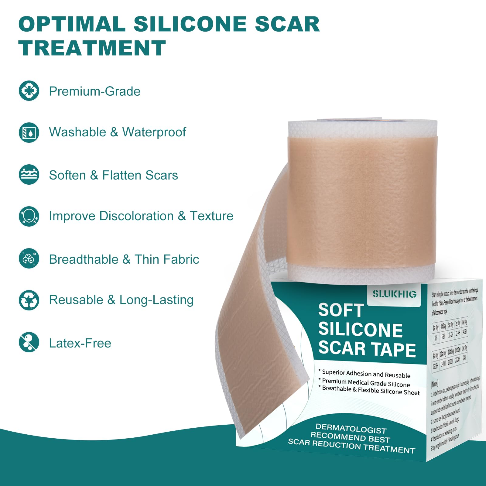 SLUKHIG Silicone Scar Sheets (1.6