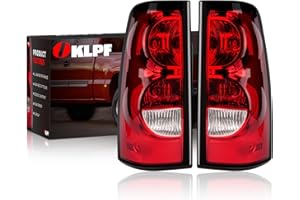 OKLPF Rear Brake Tail Light Compatible With 2003 2004 2005 2006 Chevy Silverado 1500 1500HD 2500 2500HD 3500,Replace Red Taillight Assembly,Included Bulbs and Harness,Driver and Passenger Side